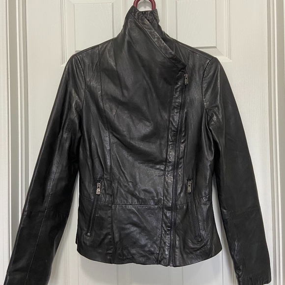 Bod and Christensen Leather Moto Jacket - Picture 12 of 15